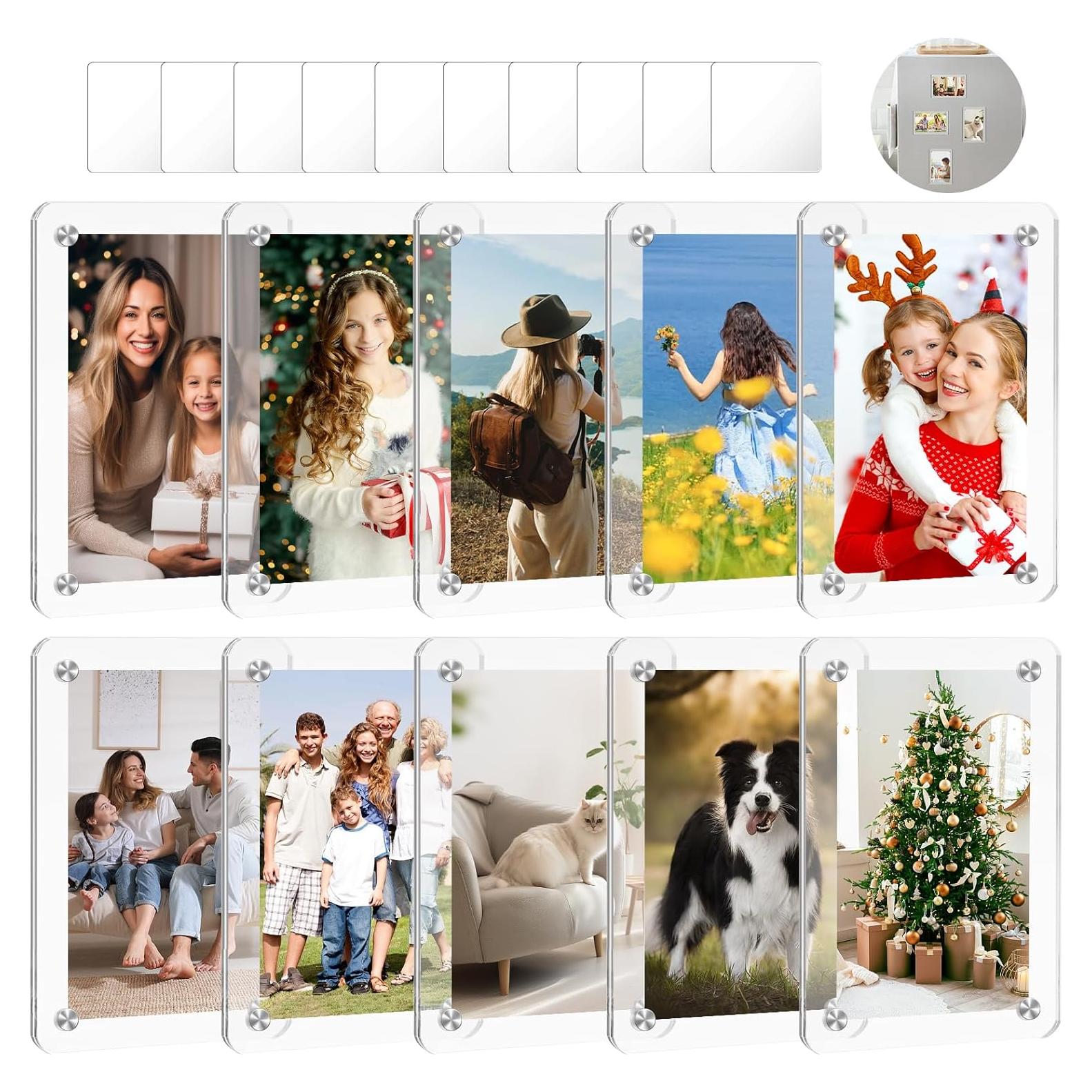 Marco de Imagen Magnético ZJCAHXJ 10 Piezas 6x9 cm Acrílico