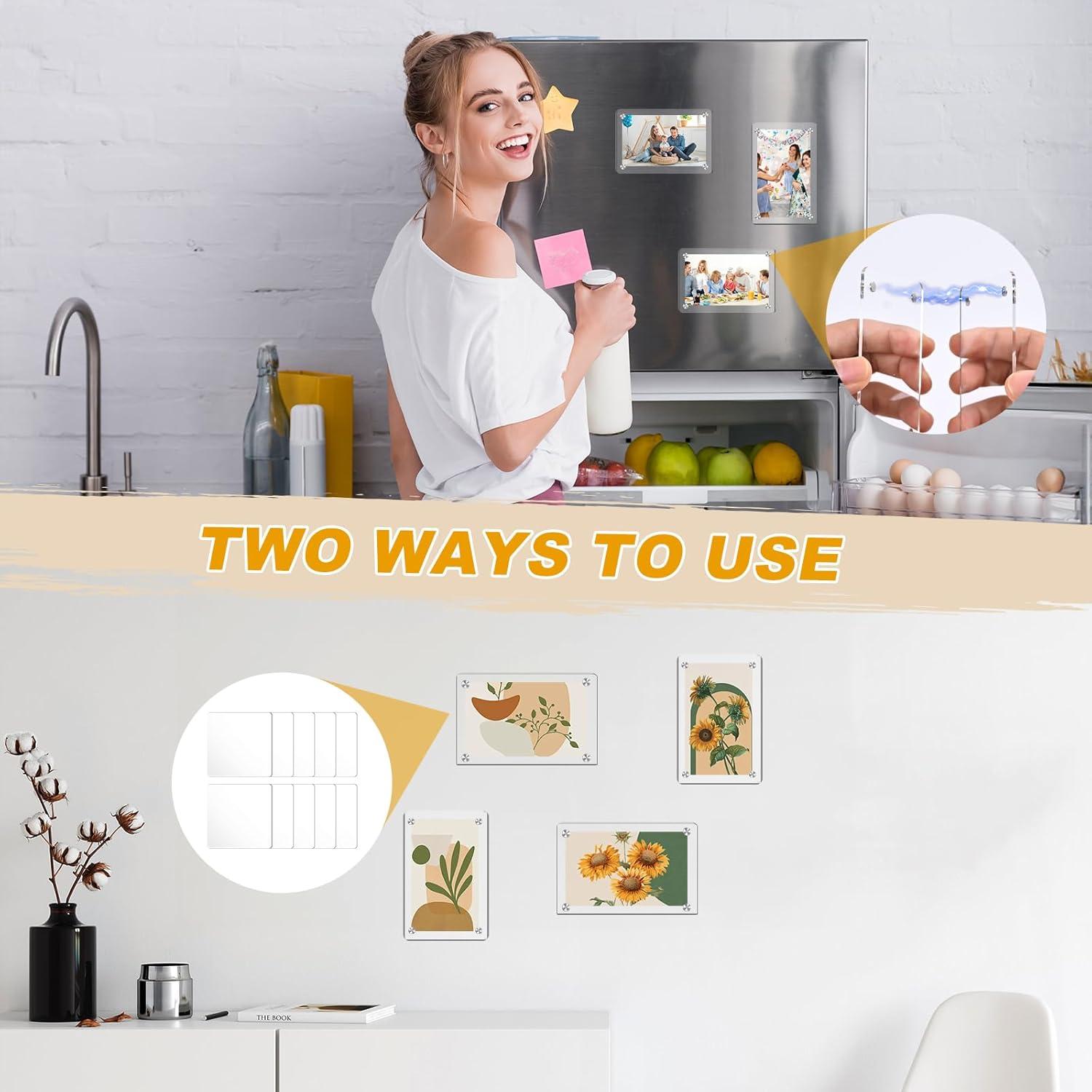 Marco de Imagen Magnético ZJCAHXJ 10 Piezas 6x9 cm Acrílico