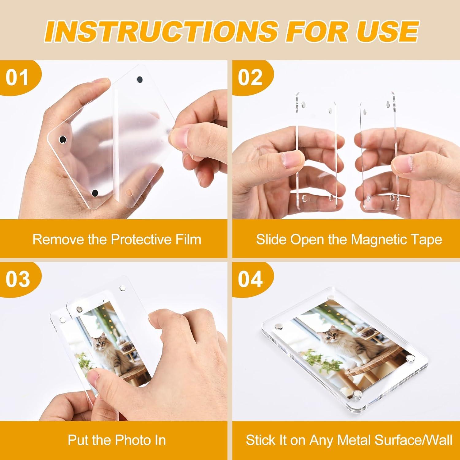 Marco de Imagen Magnético ZJCAHXJ 10 Piezas 6x9 cm Acrílico