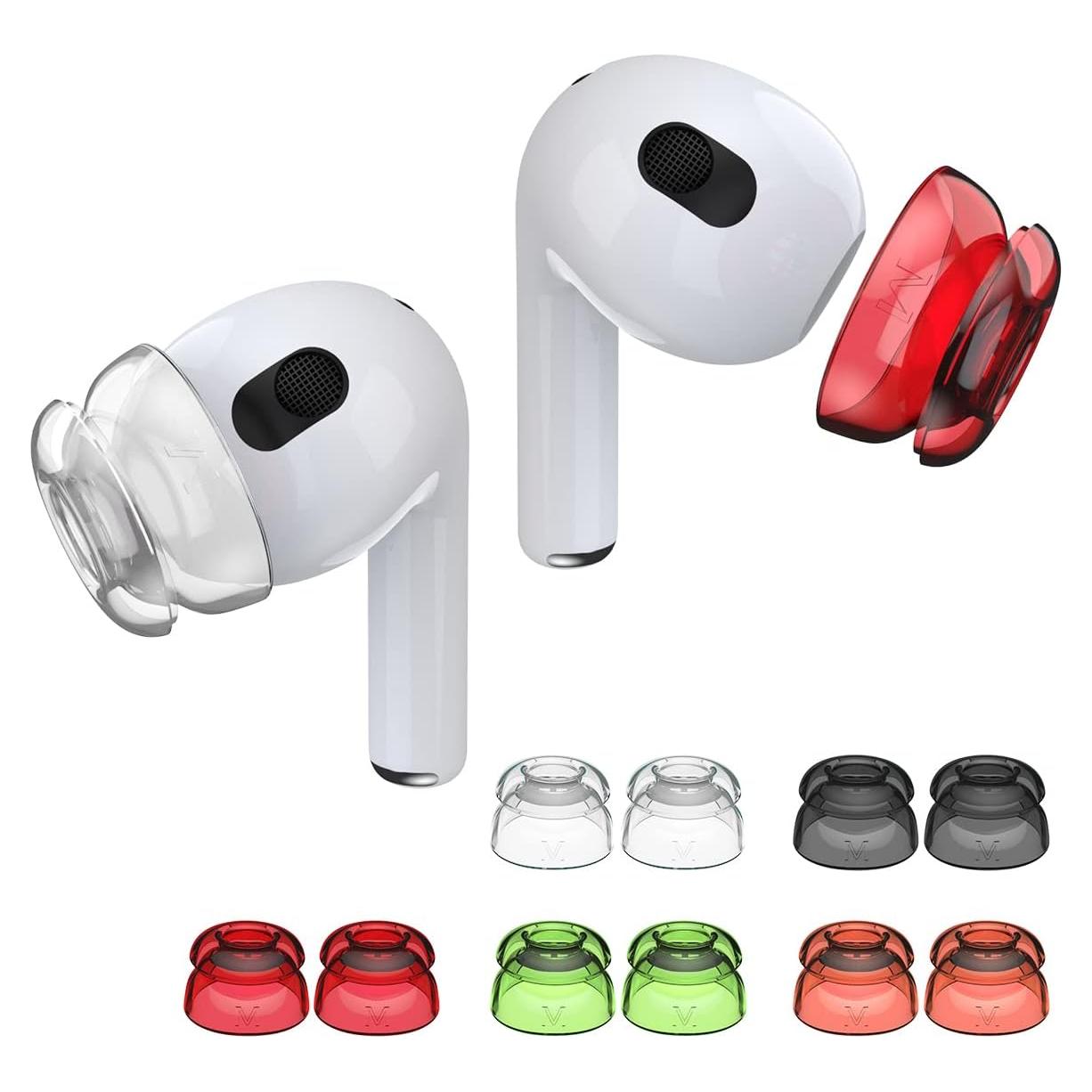 5 Pairs AirPods Ear Tips Covers (Soft Silicone), Compatible with AirPods 3 & 2 & 1