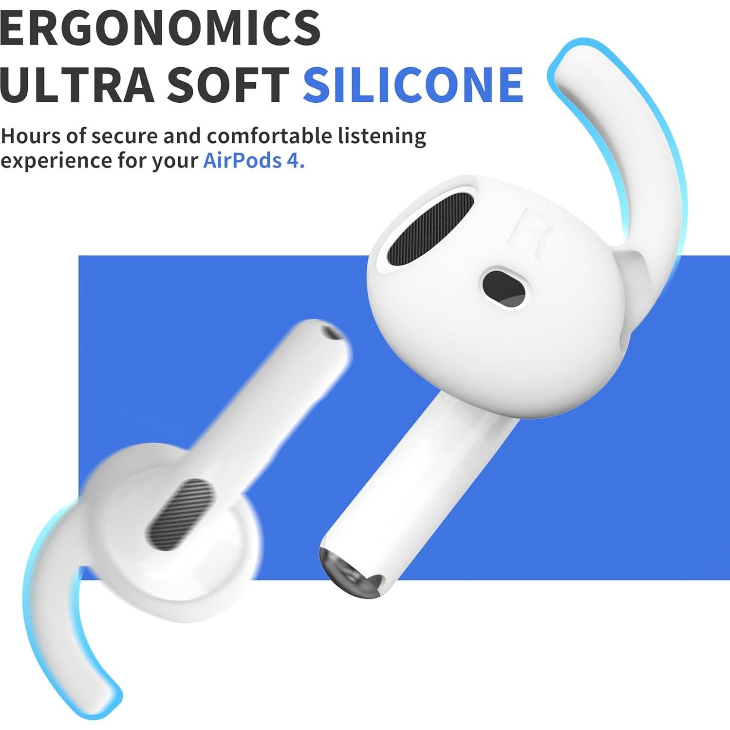 Ganchos para Orejas DamonLight para AirPods 4ta Generación - Antideslizantes