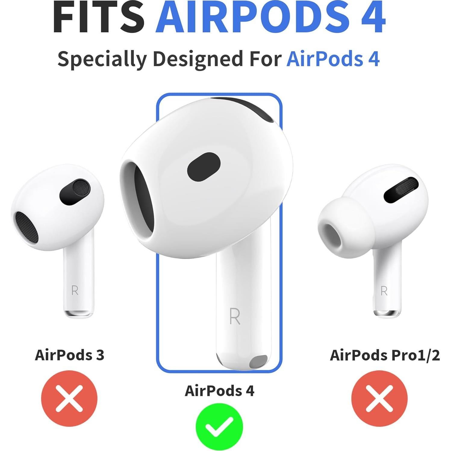 Ganchos para Orejas DamonLight para AirPods 4ta Generación - Antideslizantes