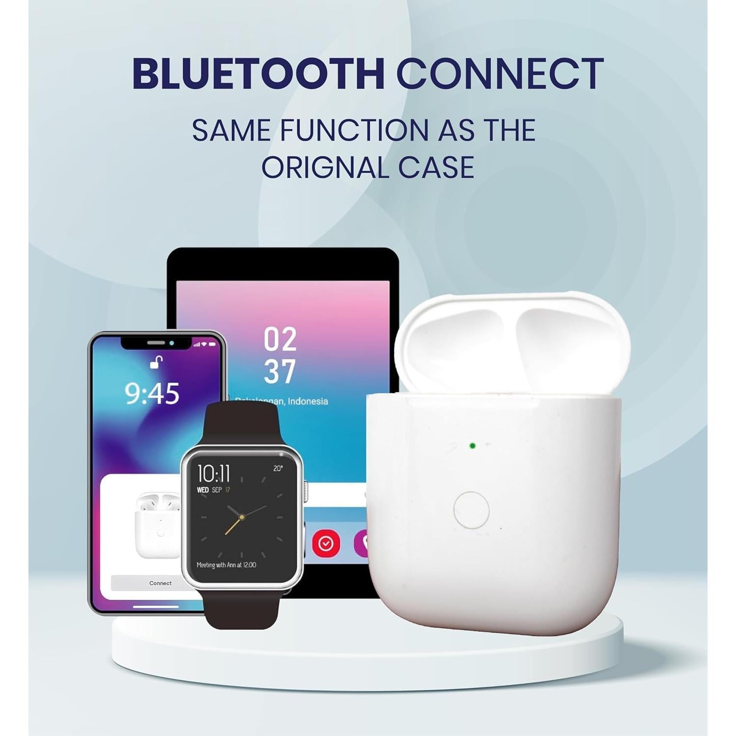 Estuche de Carga Inalámbrico Katnaaz para AirPods 1ª y 2ª Gen