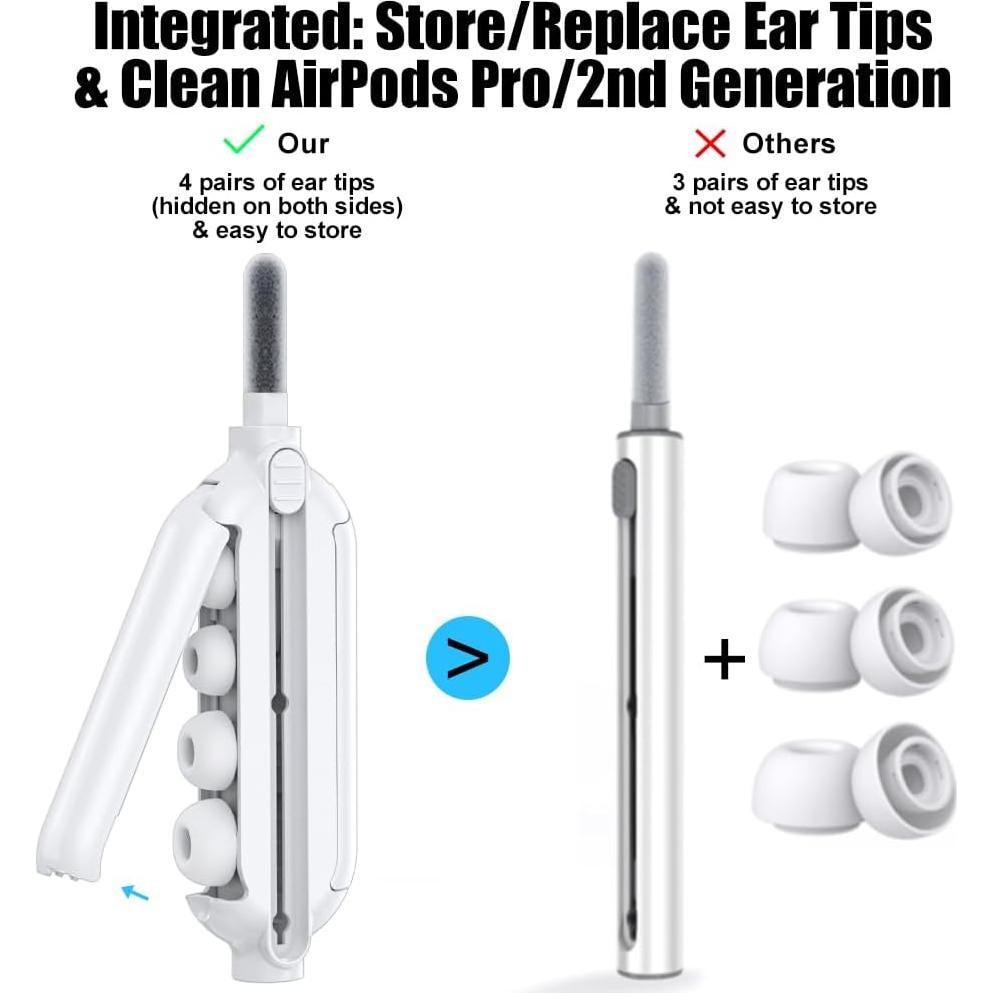 Kit de Limpieza SAYAFAN para AirPods Pro y Pro 2 - 4 Puntas