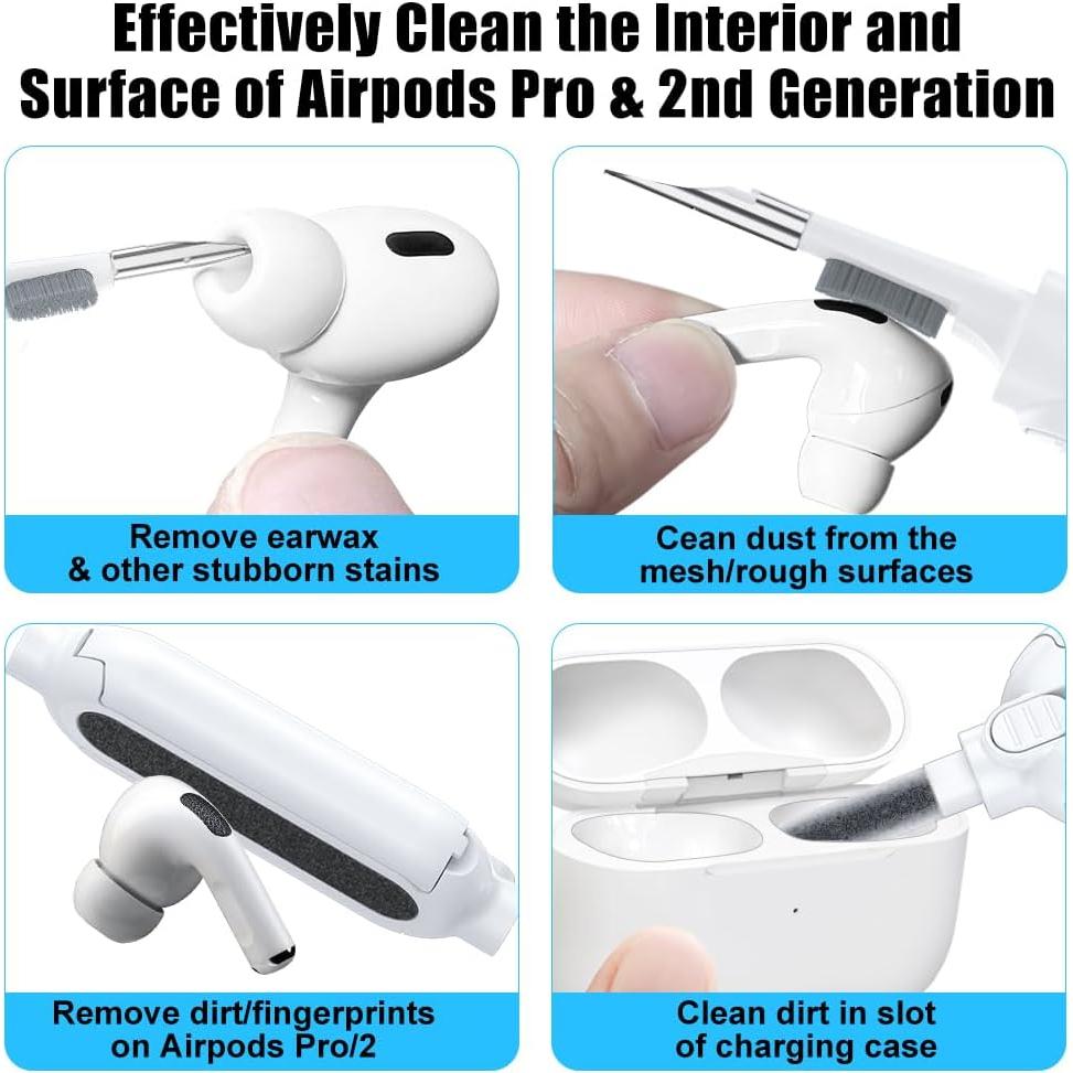 Kit de Limpieza SAYAFAN para AirPods Pro y Pro 2 - 4 Puntas