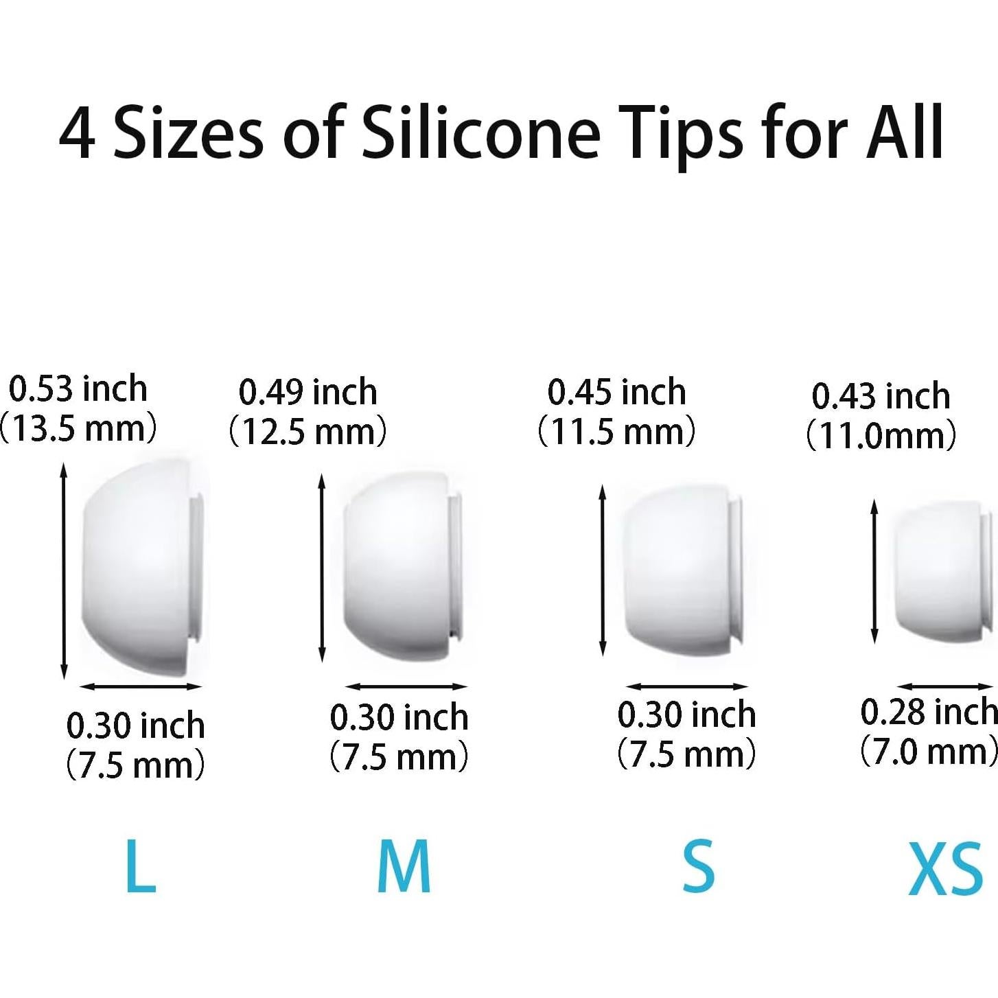 Puntas de Silicona para AirPods Pro Vykyntow - 4 Pares XS/S/M/L