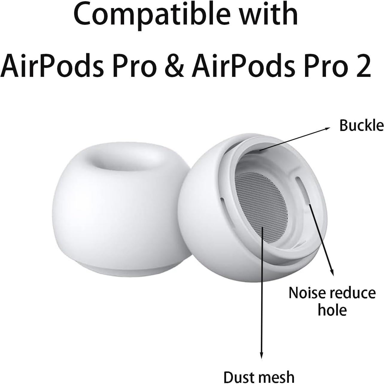 Puntas de Silicona para AirPods Pro Vykyntow - 4 Pares XS/S/M/L