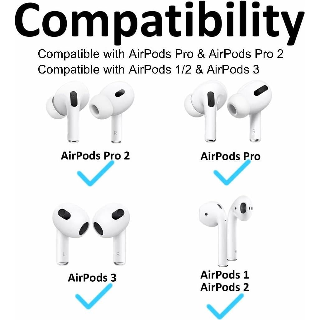 Kit Antideslizante para AirPods A-Focus - Ganchos y Correa Blanca