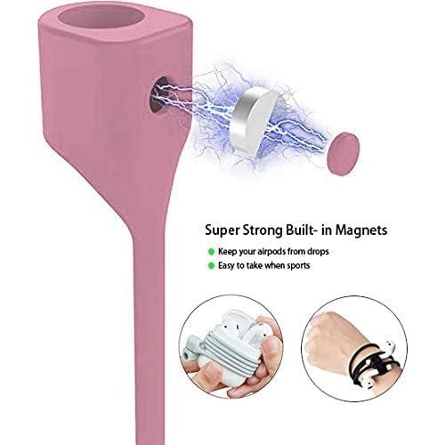 Set Antipérdida 4 en 1 Loirtlluy para Airpods 1 y 2 Rosa