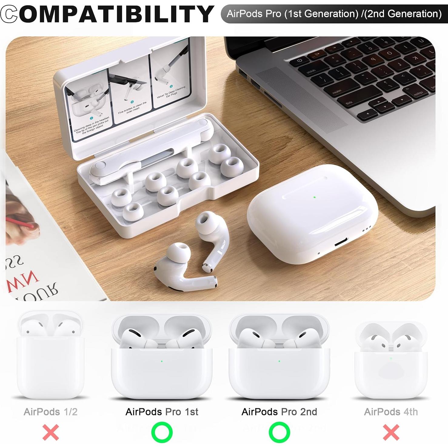 Estuche para AirPods Pro 2da Gen + Kit de Limpieza R-fun
