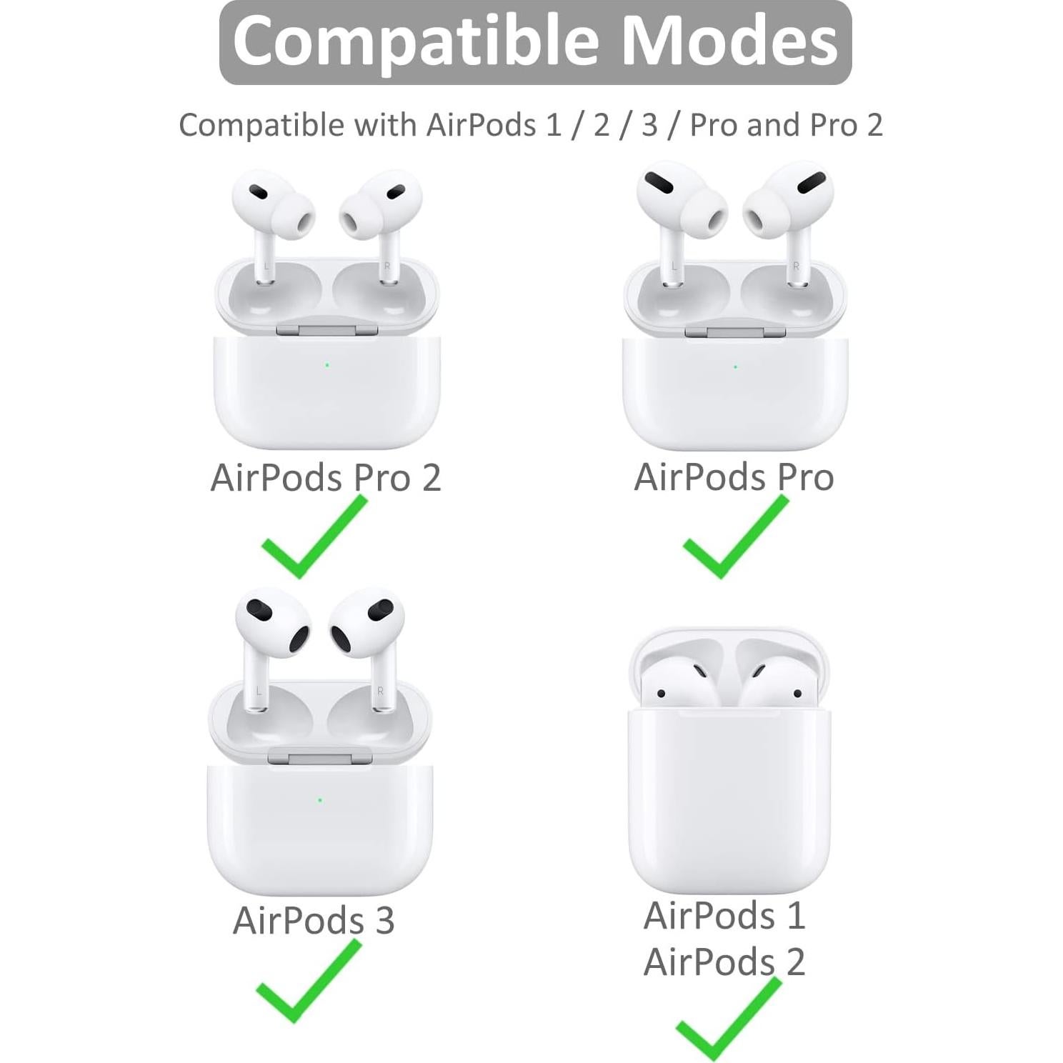 Ganchos para Orejas IiEXCEL Compatibles con AirPods Pro y 3 - Ajustables