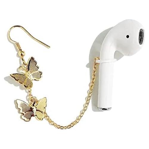 Pendientes Antipérdida para Auriculares Inalámbricos - Mariposa Dorada