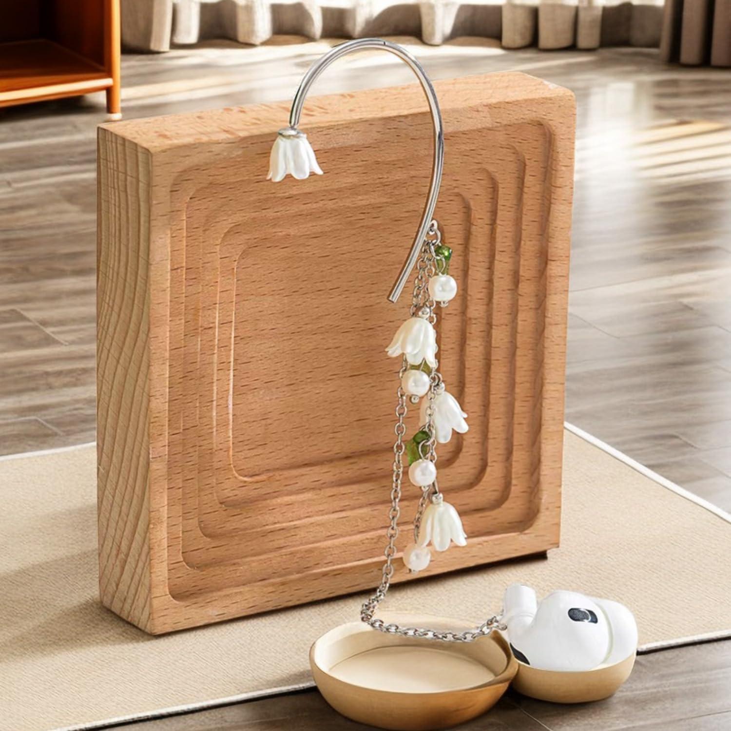 Earphone Anti Lost Earring Clip 1pair,Earbud Earrings Earring Holder for Airpod Creative Flower Pistil Earring Clips