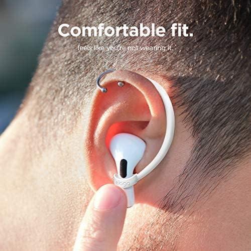elago Ear Hooks Designed for AirPods Pro 3 & Pro 2 & Pro, 4 & 3 & 2 & 1, Earbuds Accessories, Anti-Slip, Ergonomic Design, Comfortable Fit (White) [US Patent Registered]