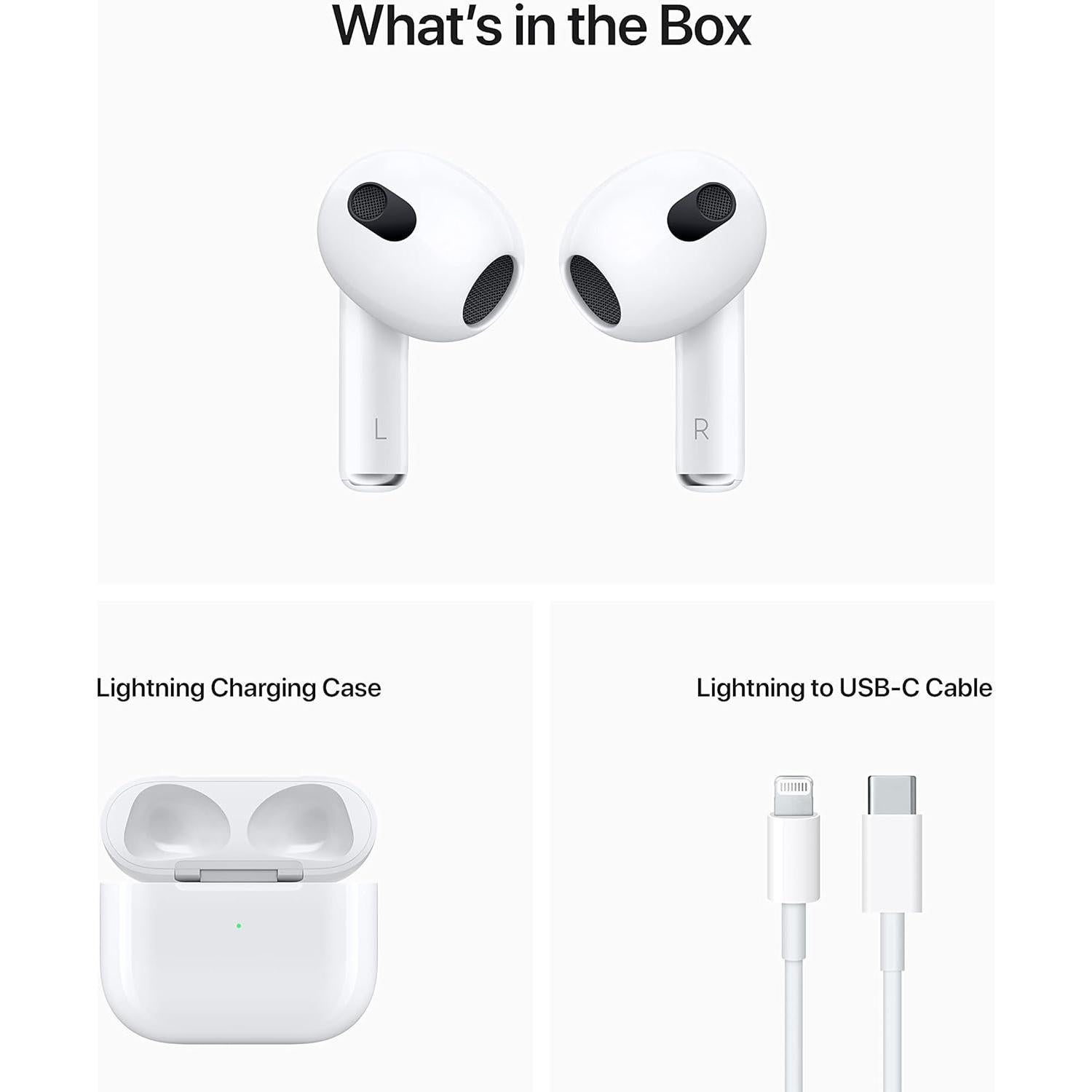 Apple AirPods 3ra Generación con Estuche de Carga Lightning Renovado