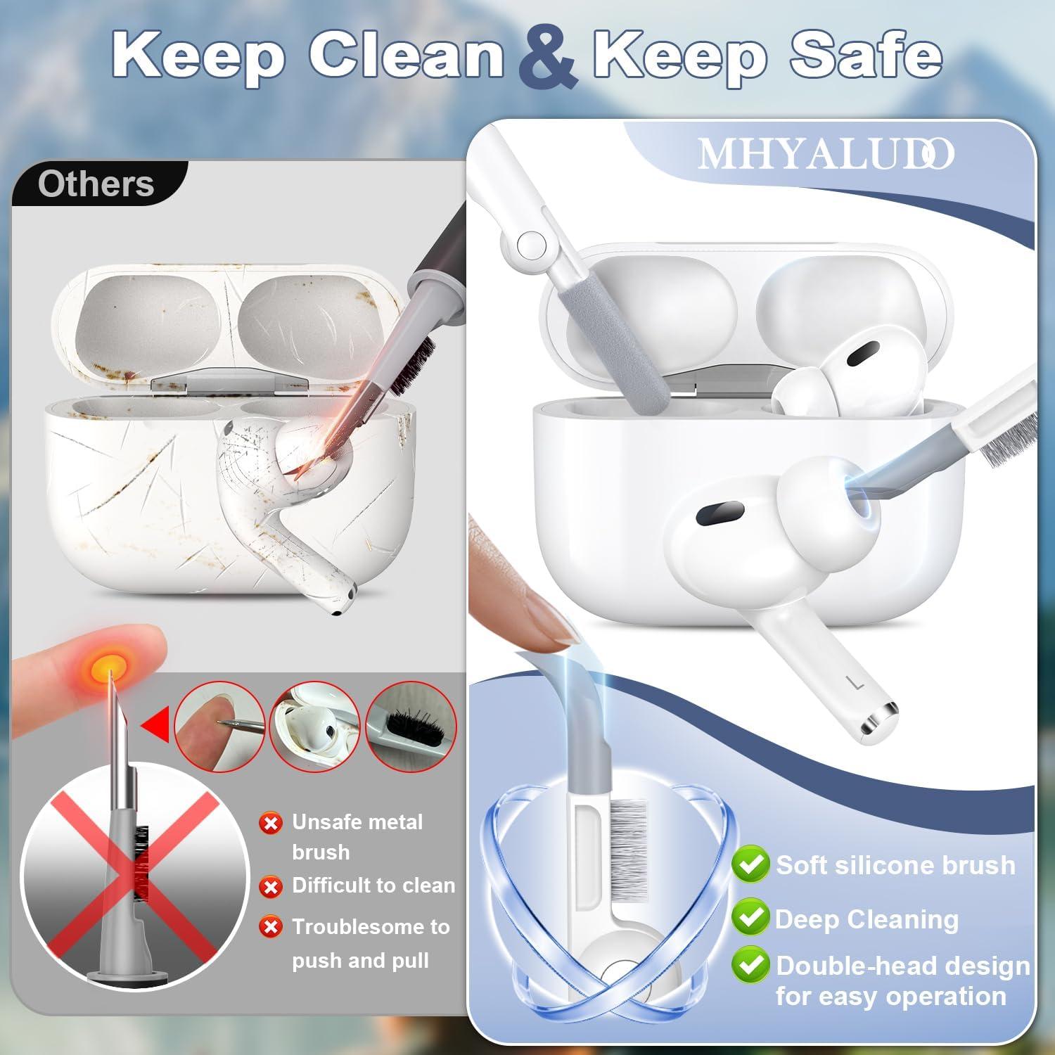 Funda para AirPods 4ta Generación MHYALUDO MagSafe Negro/Blanco