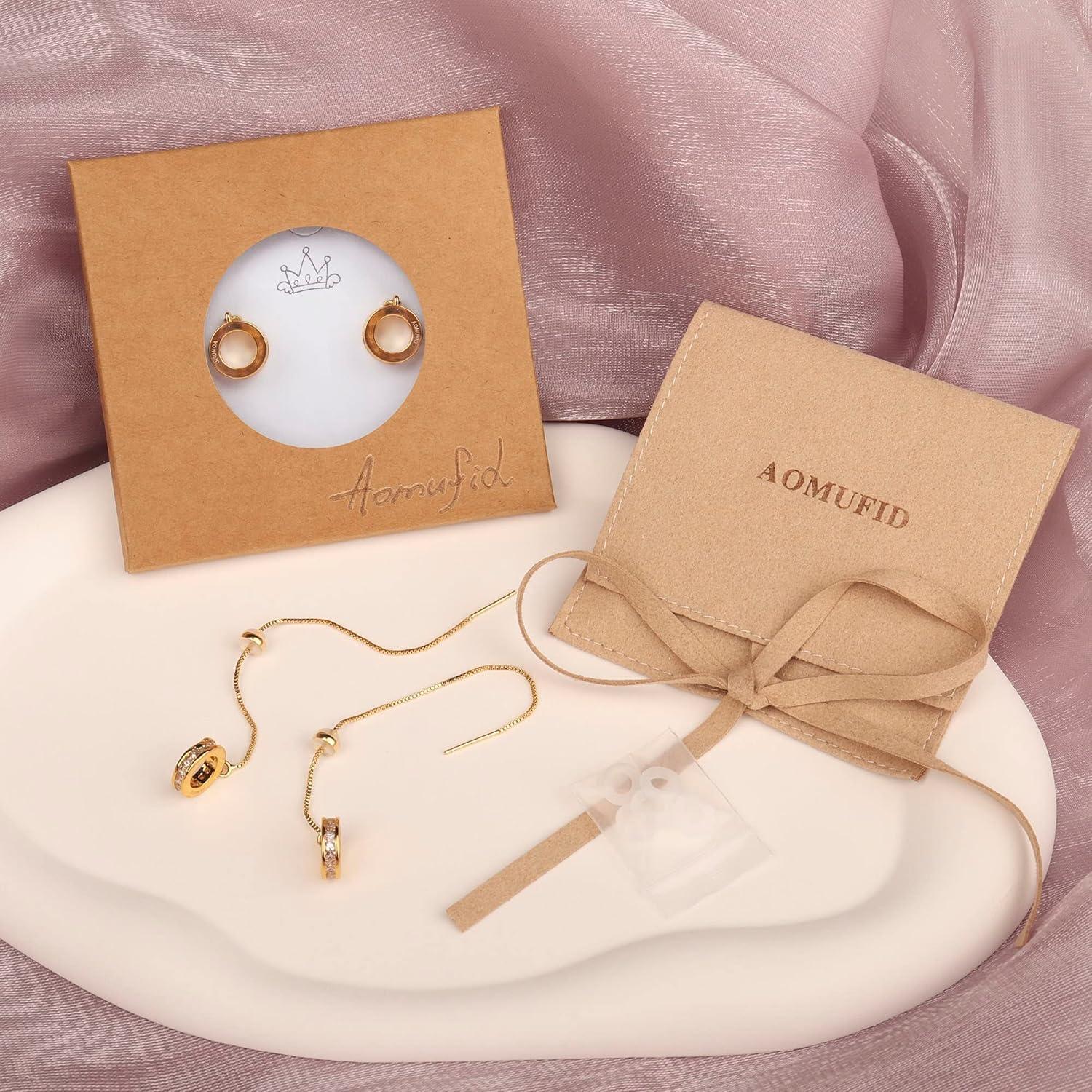 Anti-Lost Earrings Wireless Earphone Holder chain strap Compatible for Airpods pro 2 1 & Airpods 1 2 3 (Gold Zircon Round)