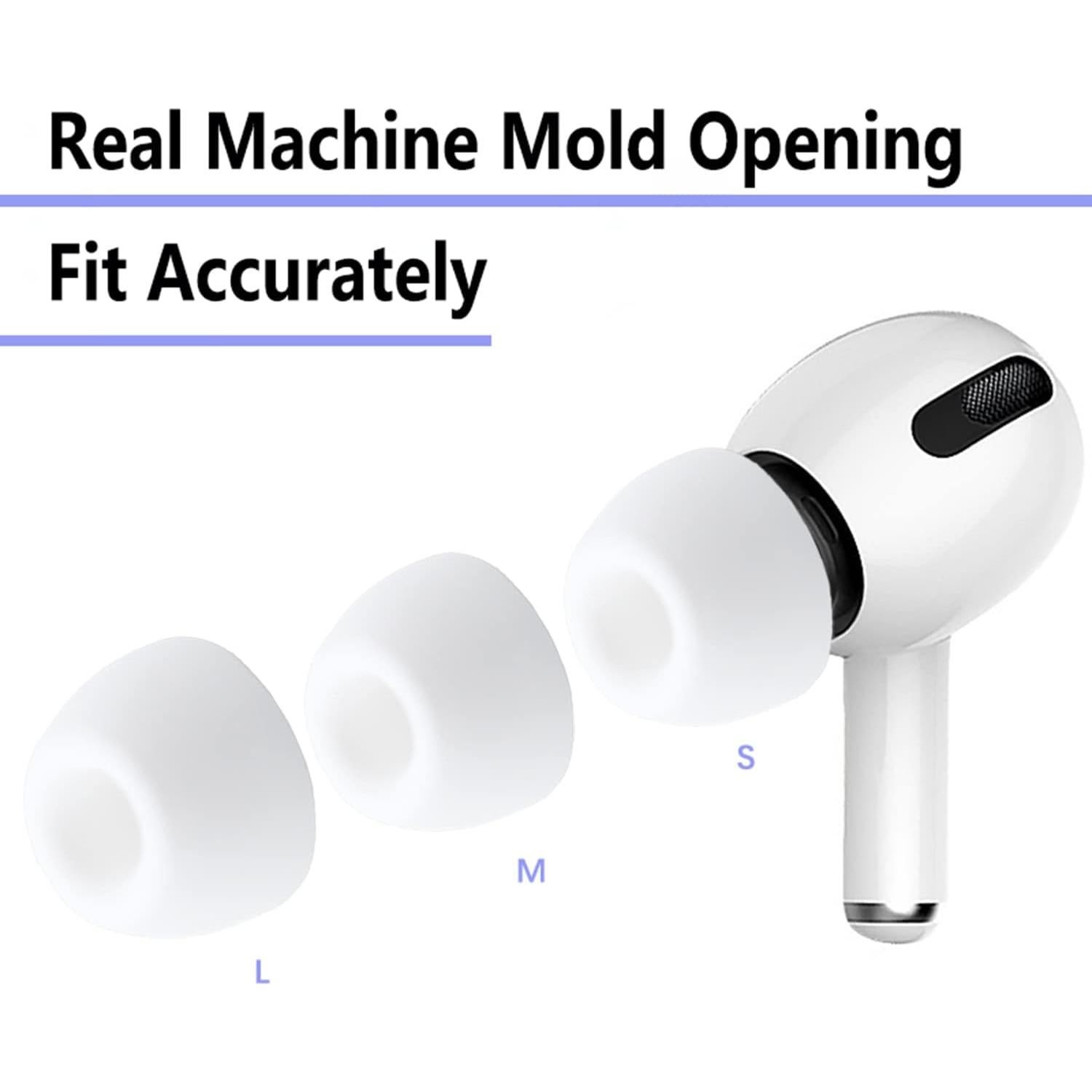 Repuestos de Puntas de Silicona para AirPods Pro - Adhiper (S/M/L)