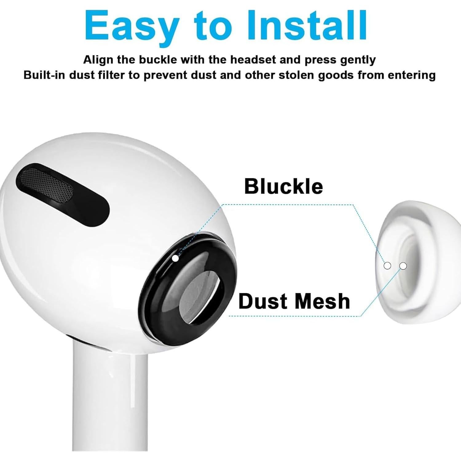 Repuestos de Puntas de Silicona para AirPods Pro - Adhiper (S/M/L)