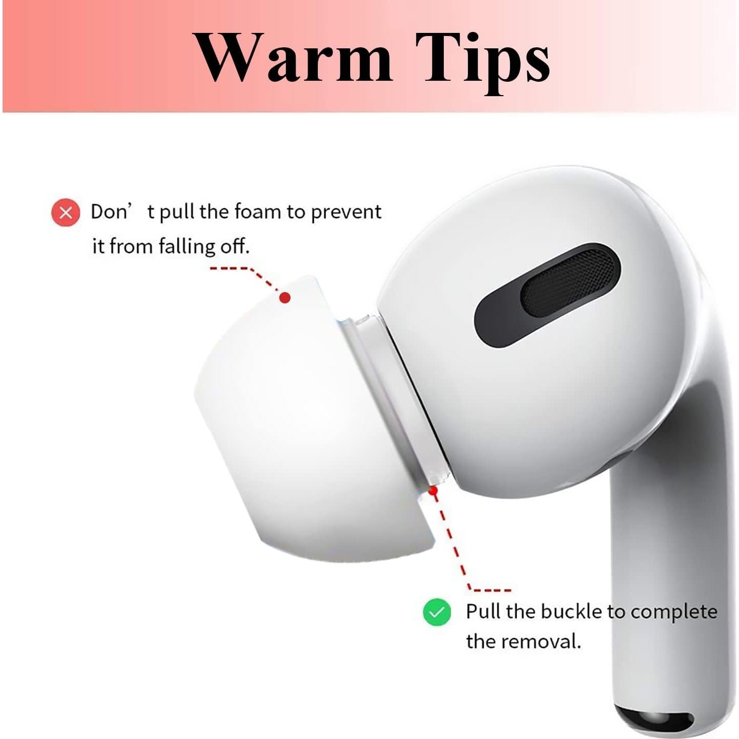 Repuestos de Puntas de Silicona para AirPods Pro - Adhiper (S/M/L)