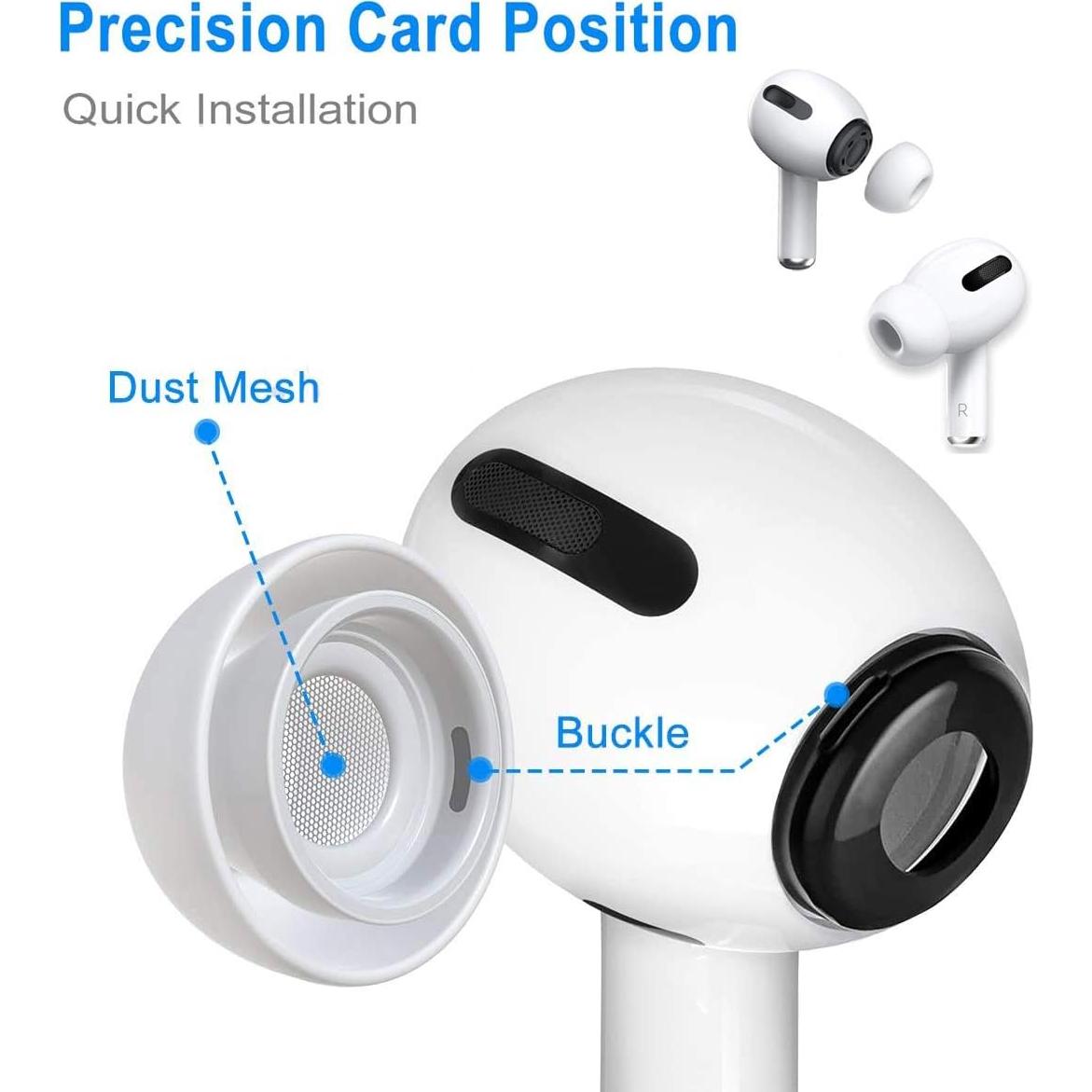 Puntas de Silicona para AirPods Pro MEEAJA - 3 Pares S/M/L
