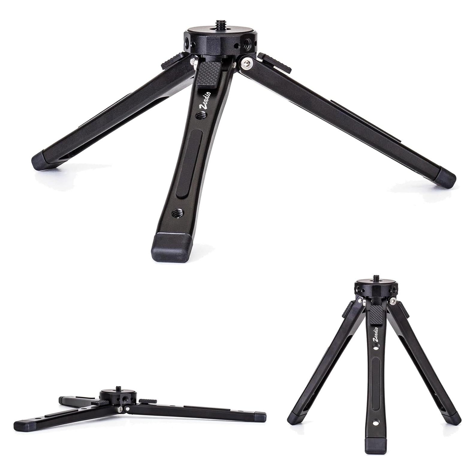 Trípode Mini de Metal Zeadio para Cámara 40kg Altura Ajustable