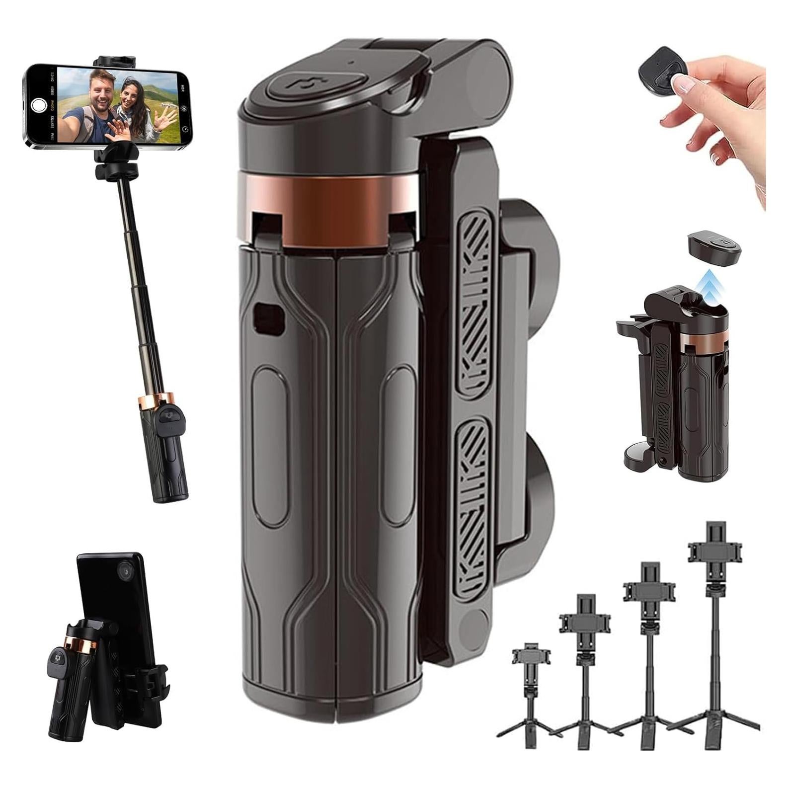 2025 New Pocket Flex Portable Selfie Stick,Pocketflex Mini Tripod,Flipping Flexible Tripod Mini JJ02, 360°Pocket Flex Selfie Stick with Remote