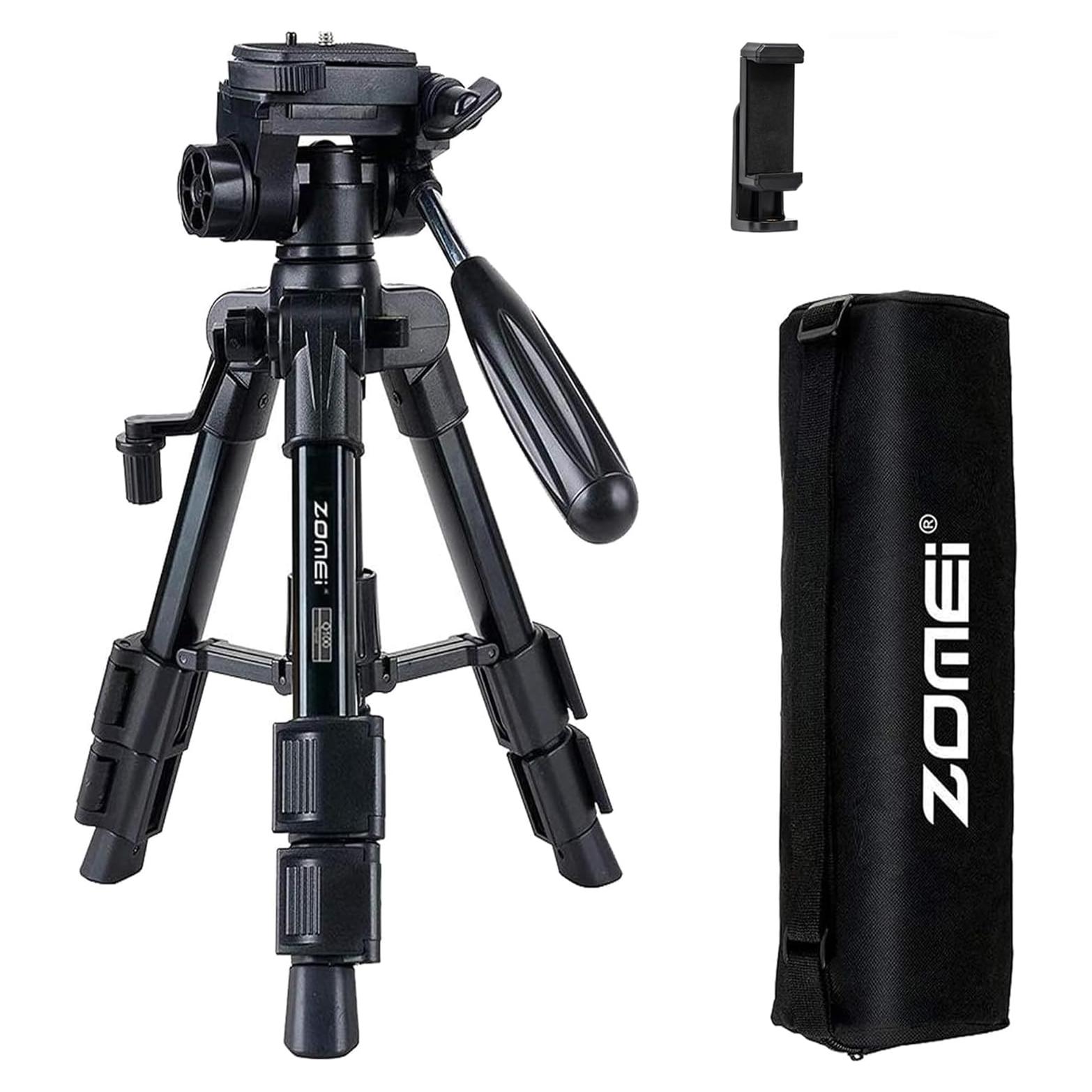 Trípode de Mesa Zomei Q100 para Cámara DSLR, 3 Vías, 51cm