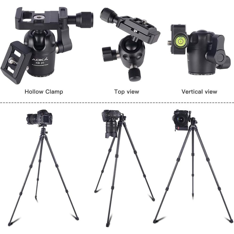 Trípode Mini Portátil AOKA CMP163CL de Fibra de Carbono 71 cm