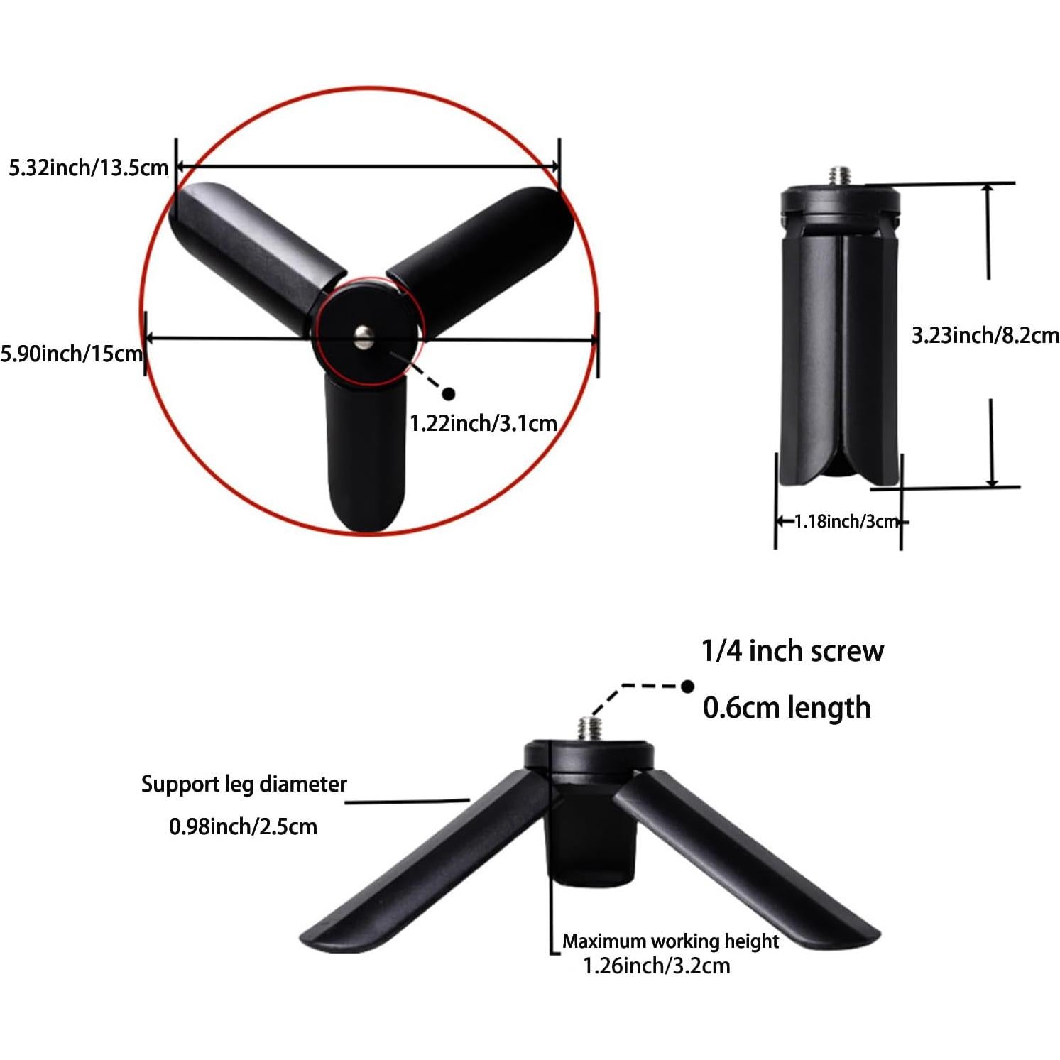 Mini Trípode Plegable MINGVEN para DJI Osmo Pocket 3/2 y GoPro