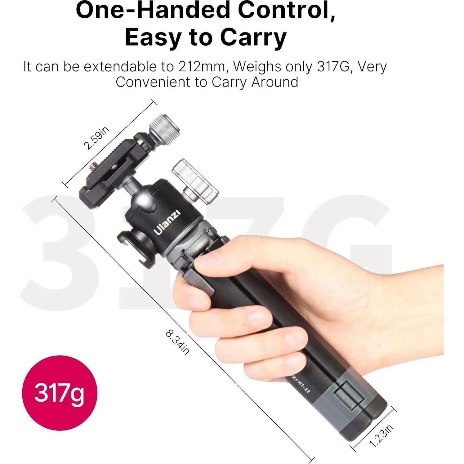 Trípode Mini PICTRON MT-24 Compacto Aluminio 360° para DSLR