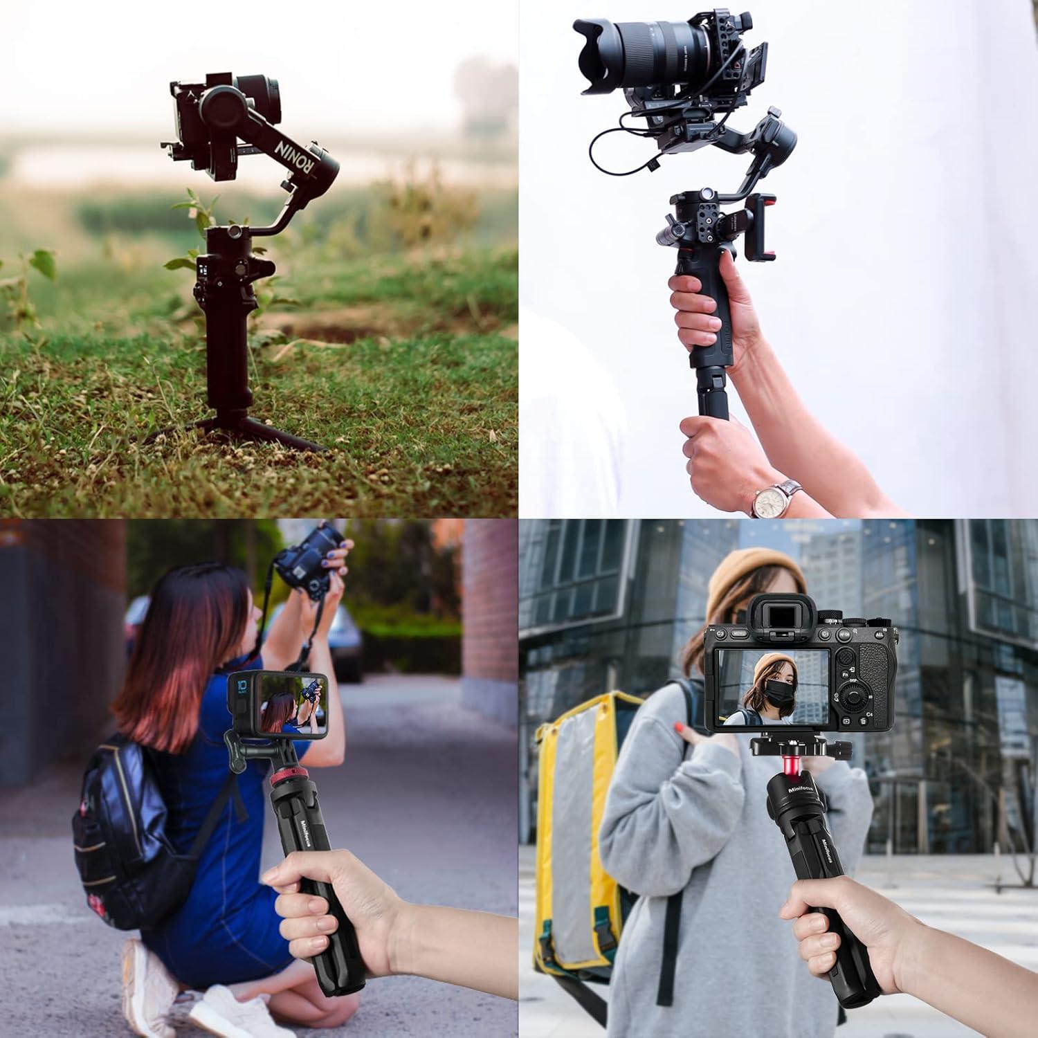 Trípode Mini de Aluminio MINIFOCUS - Soporte para Cámaras y Móviles