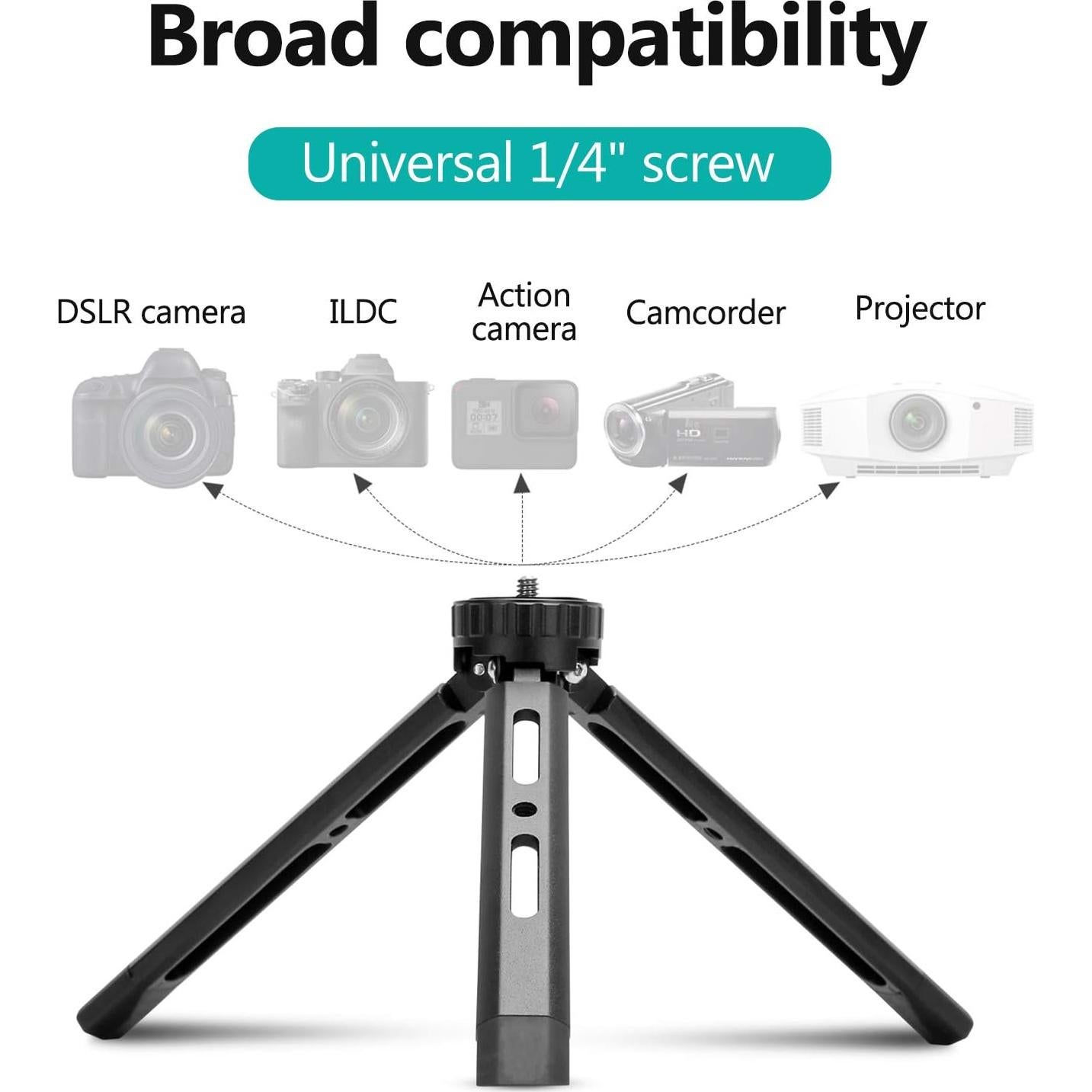 Trípode Mini de Metal Andoer para Cámara DSLR y Proyector