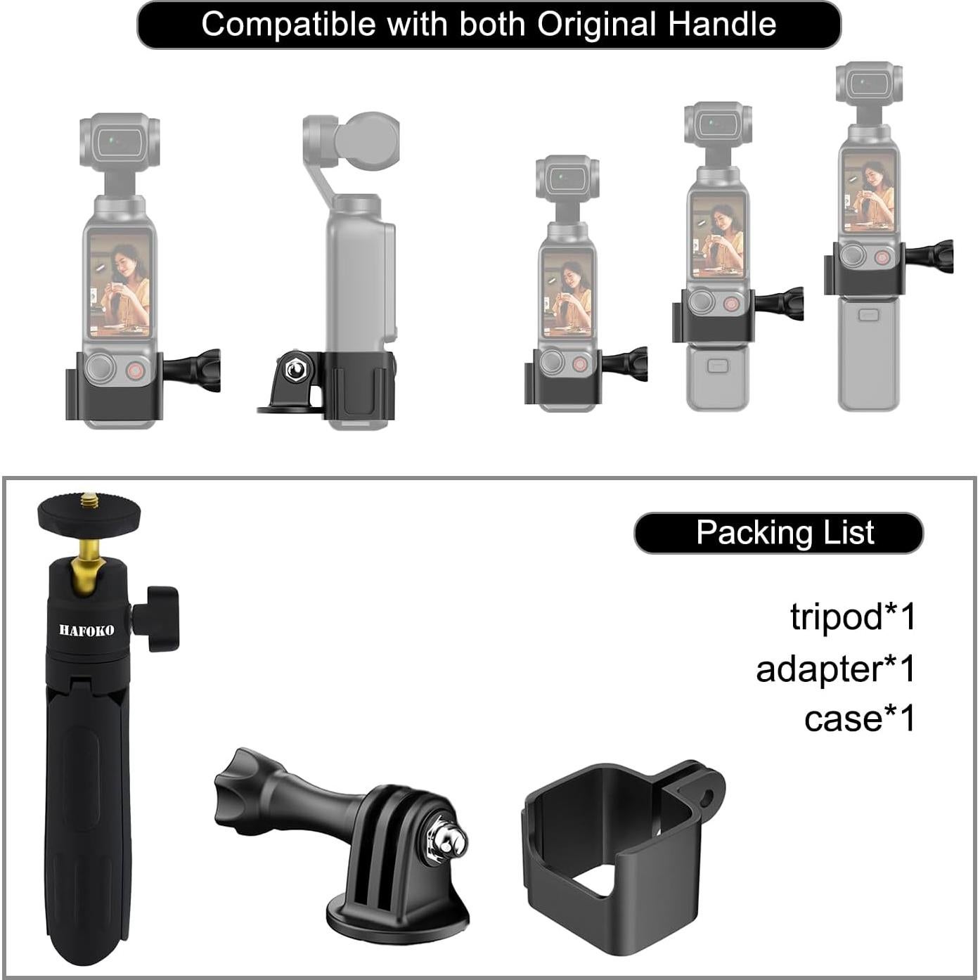 Trípode Extensible Mini HAFOKO para Smartphone y DJI Osmo Pocket 3