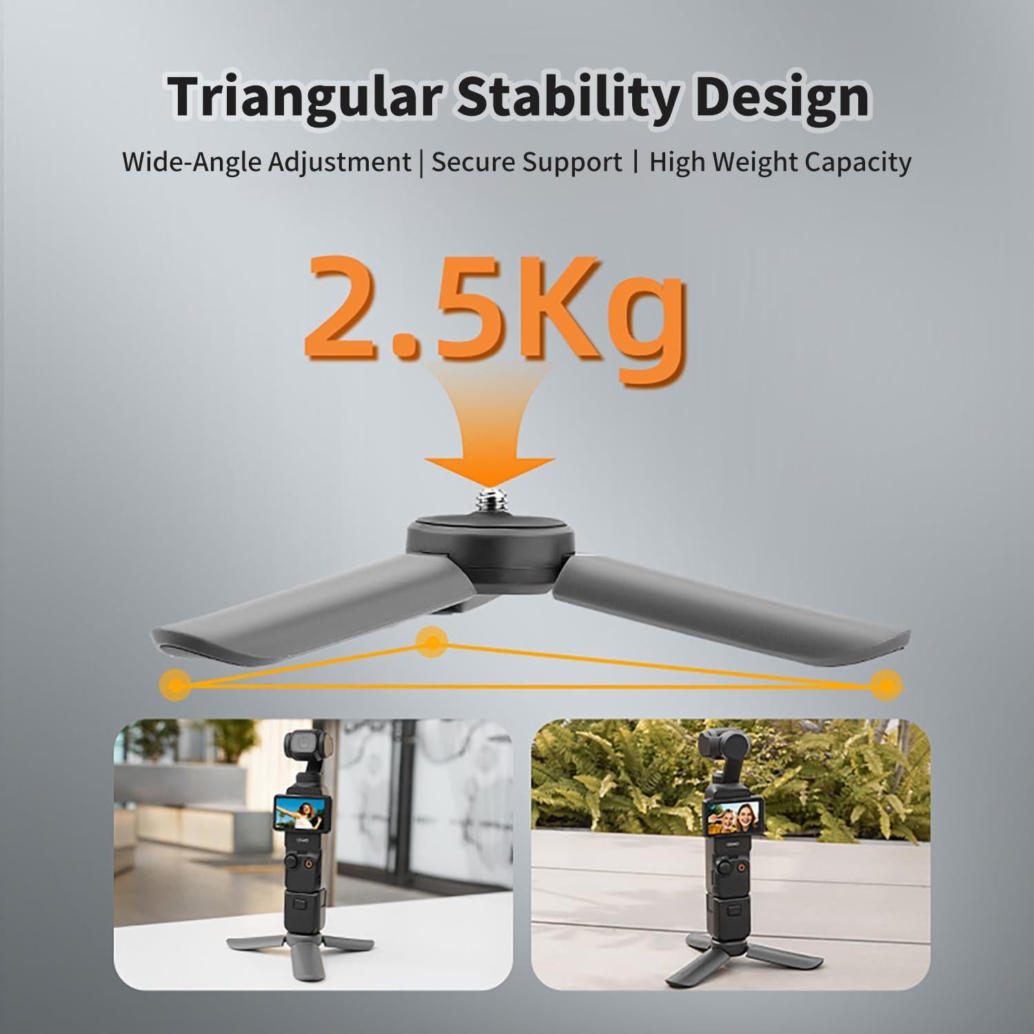 Trípode Mini Negro para DJI Osmo Pocket 3 - Soporte Portátil