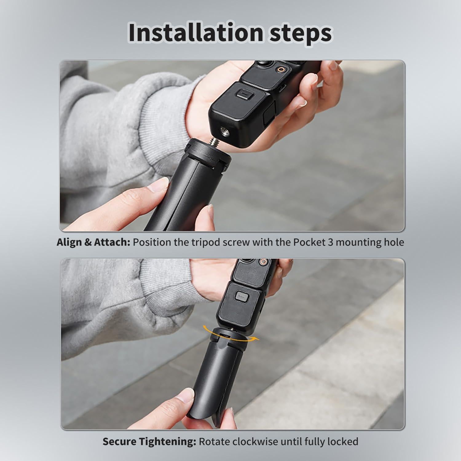 Trípode Mini Negro para DJI Osmo Pocket 3 - Soporte Portátil