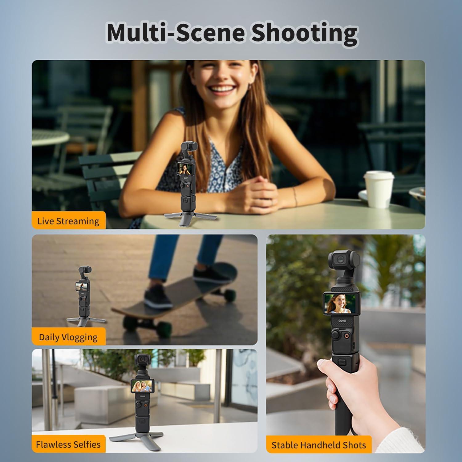 Trípode Mini Negro para DJI Osmo Pocket 3 - Soporte Portátil