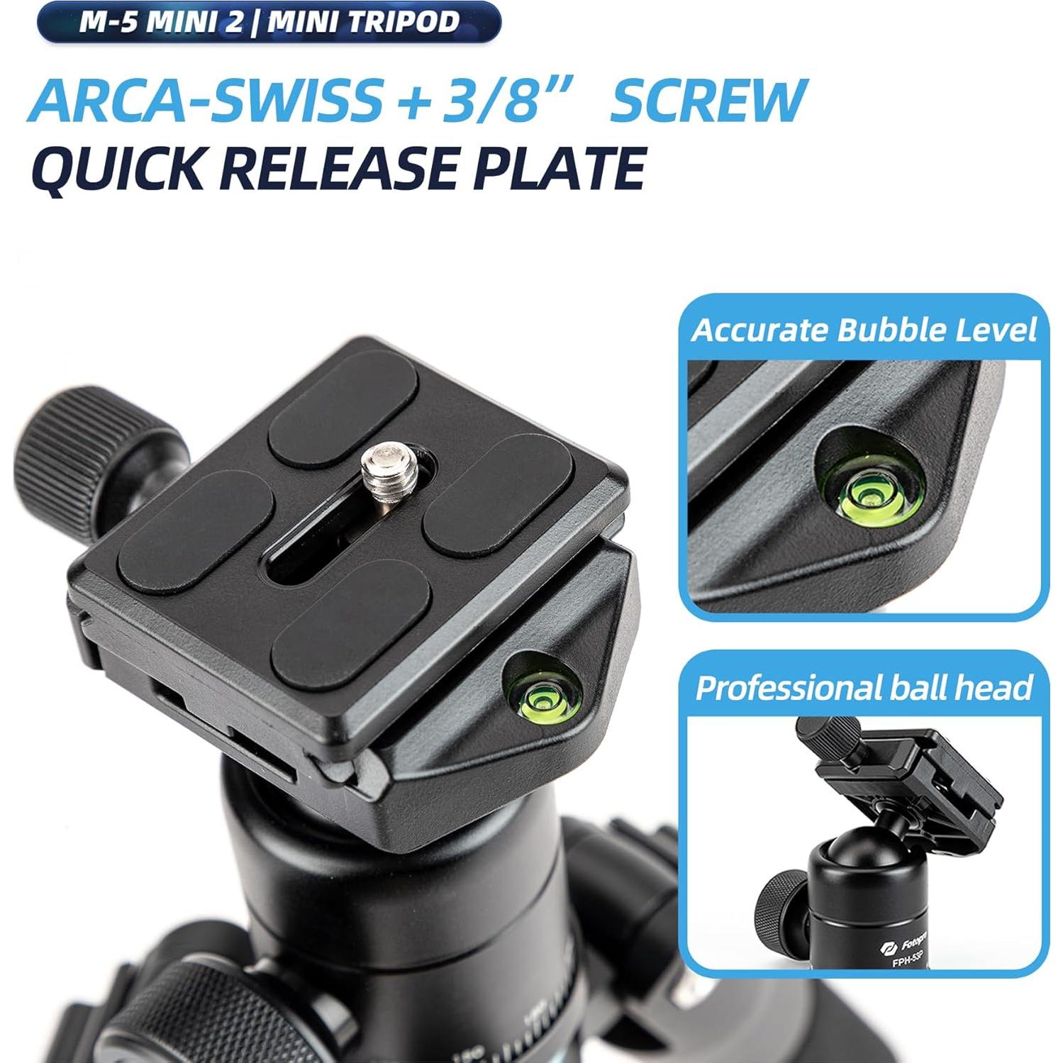 Trípode Mini Portátil Fotopro M-5 de Aluminio 50.8 cm