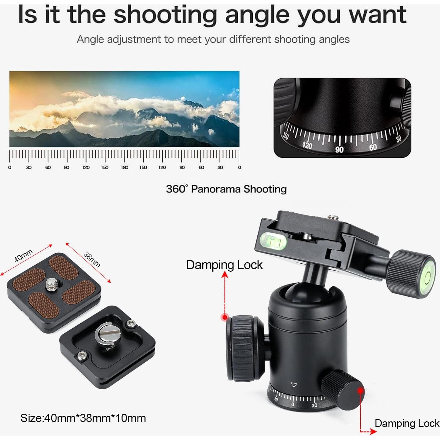 Mini Trípode de Escritorio Koolehaoda H50B 20" Aluminio Azul