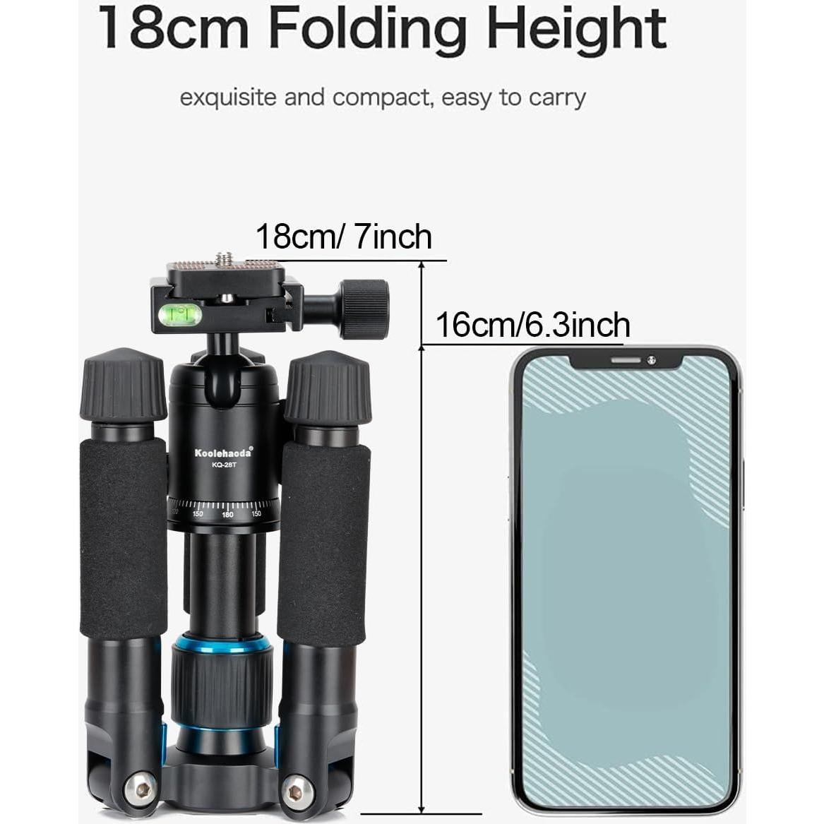 Mini Trípode de Escritorio Koolehaoda H50B 20" Aluminio Azul