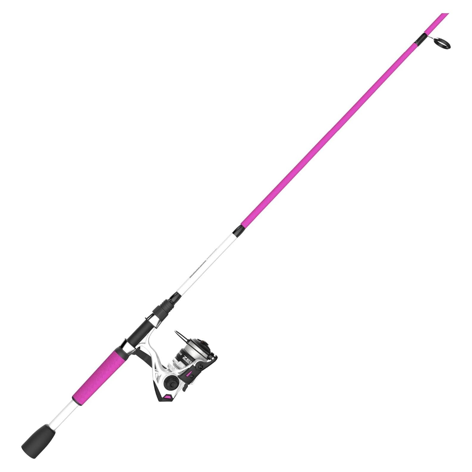 Combo de Pesca Zebco Roam 6' Rosa Carrete 20 y Caña Fibra