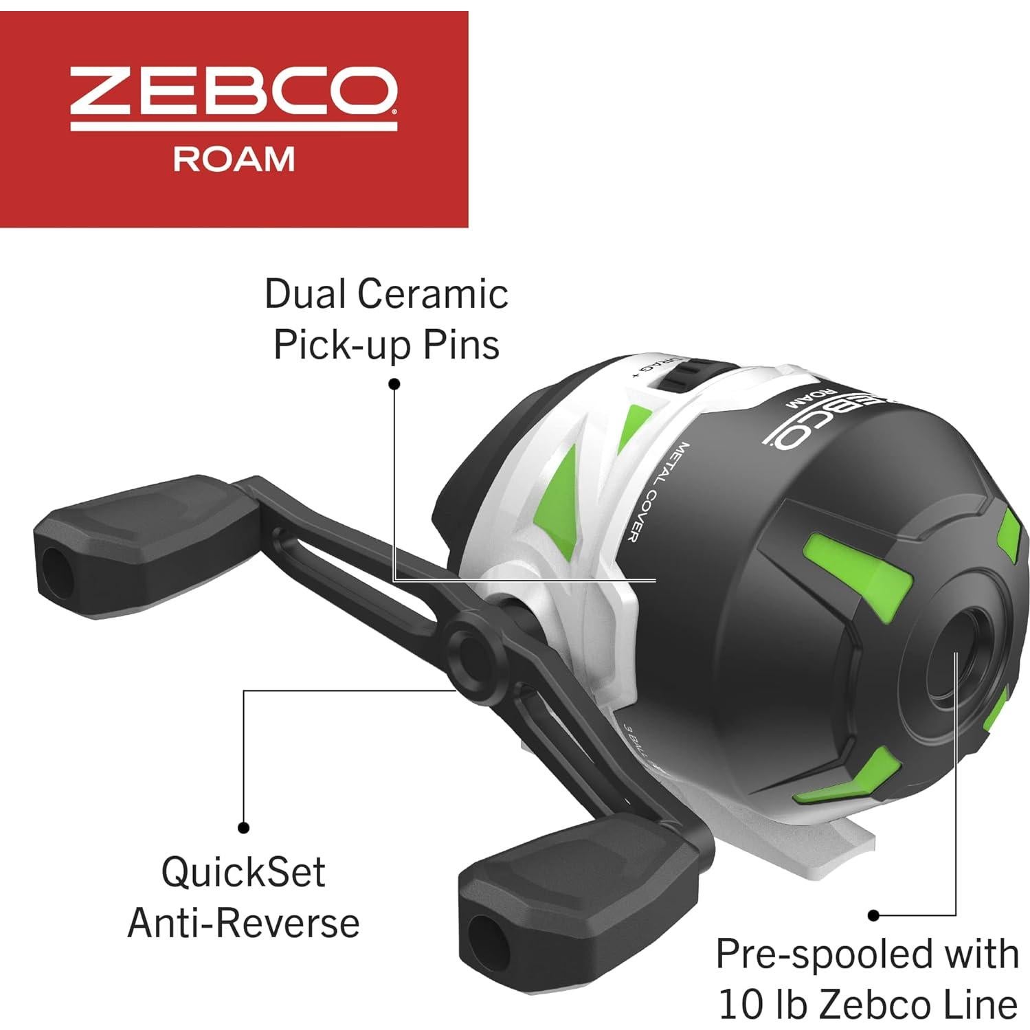 Combo de Pesca Zebco Roam 6 Pies Telescópica Spincast