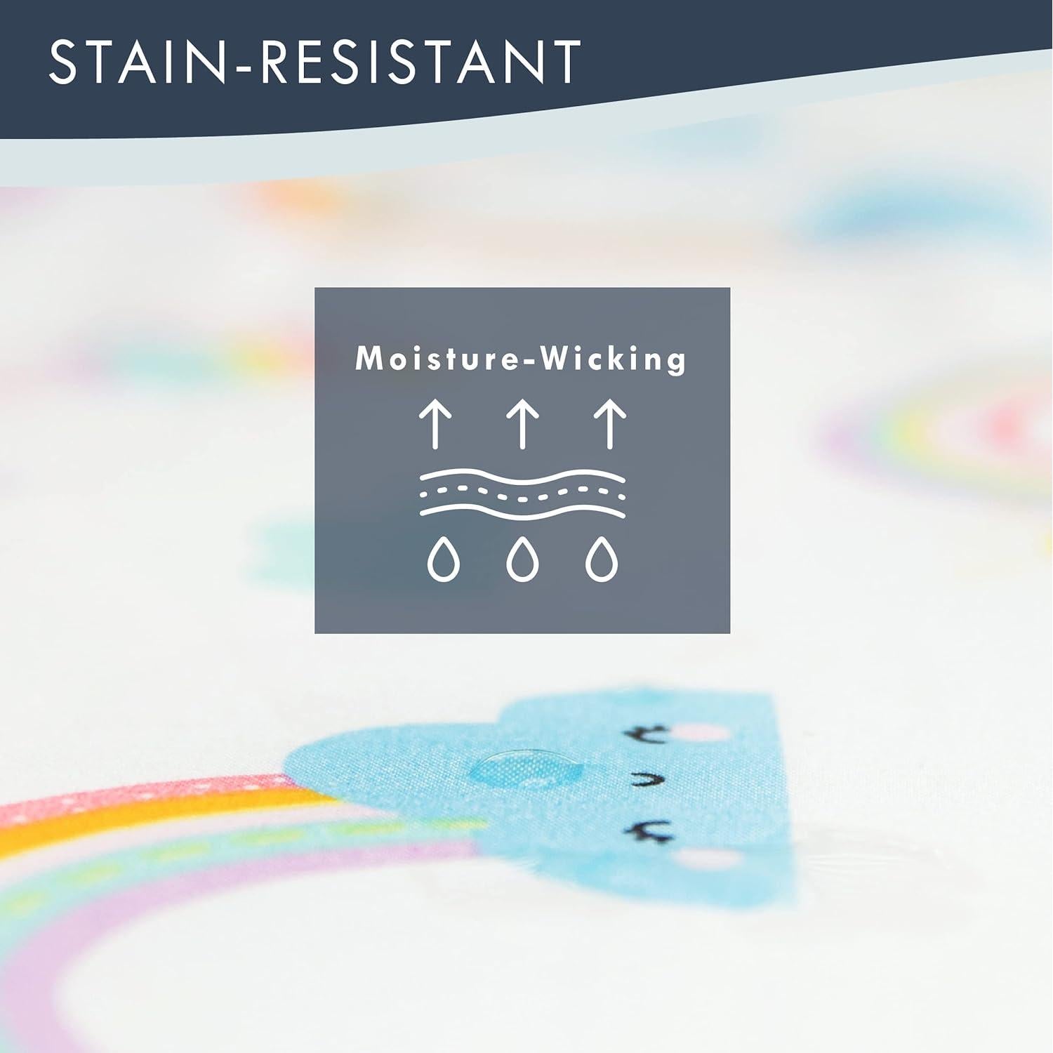 Juego de Sábanas de Cama Completa Donde los Puntos de Lunares Unicornio 4 Piezas