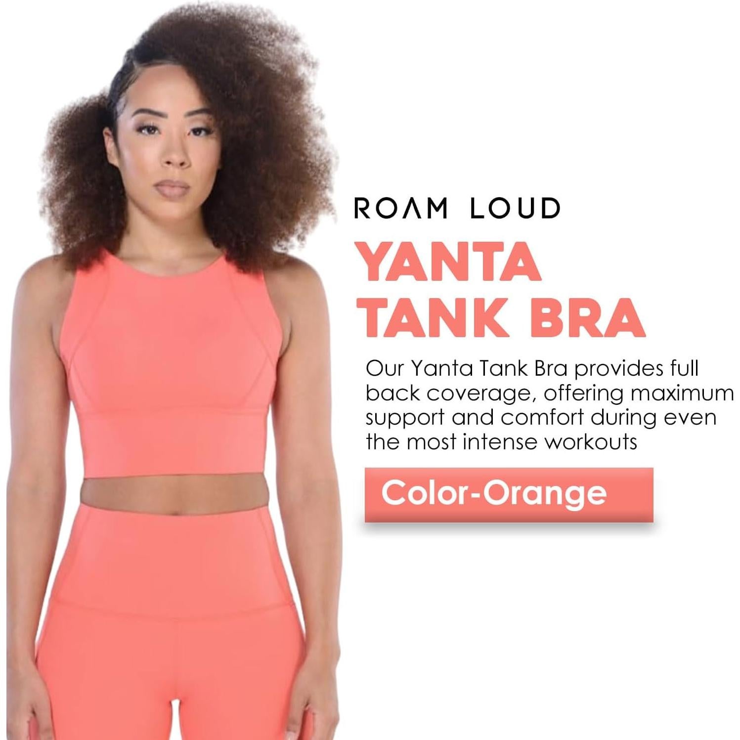 Sostén Deportivo Yanta Tank Roam Loud para Mujeres - Alta Compresión y Espalda Racerback