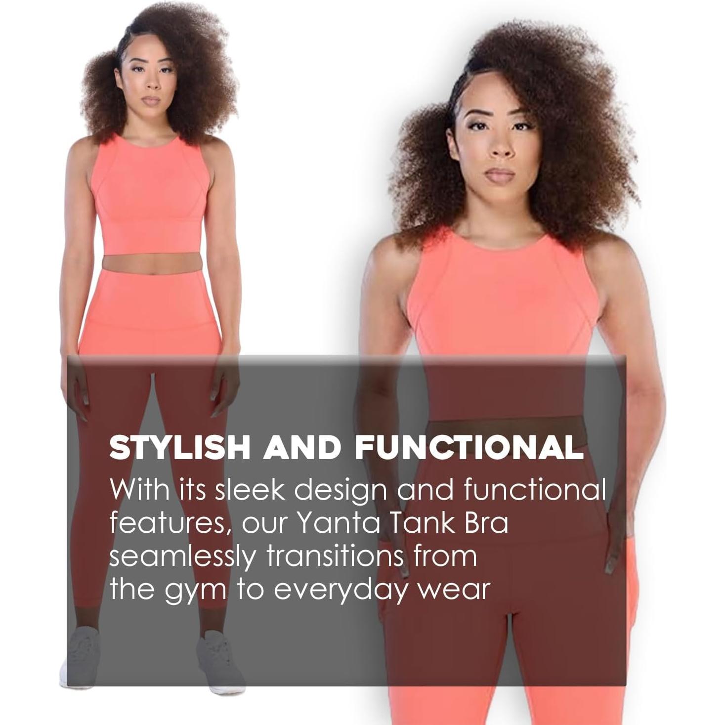 Sostén Deportivo Yanta Tank Roam Loud para Mujeres - Alta Compresión y Espalda Racerback