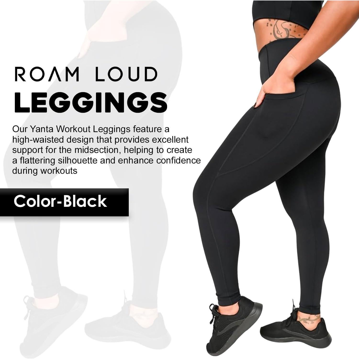 Leggings de Entrenamiento Yanta Roam Loud Cintura Alta Negro