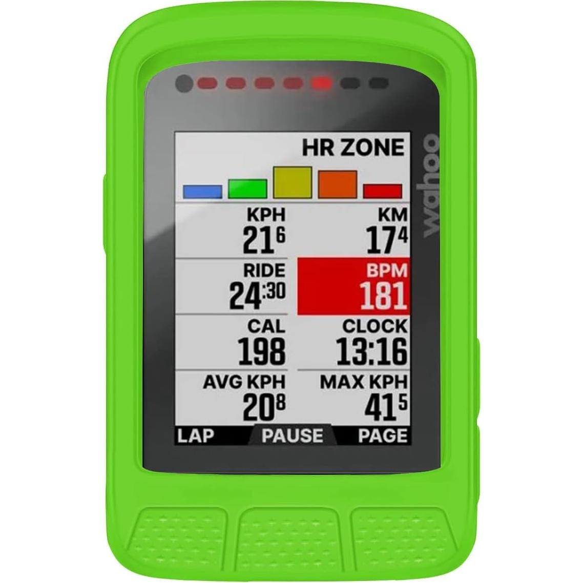 Funda de Silicona Voikoli para Wahoo ELEMNT ROAM V2 Verde