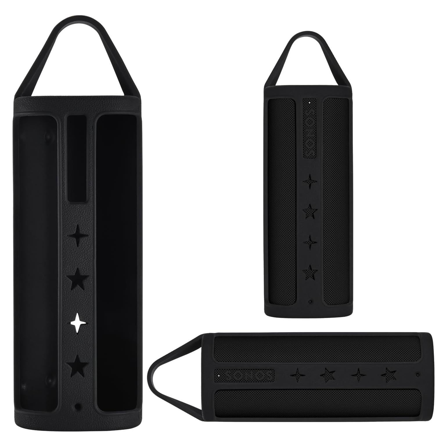 Funda de Silicona Suave DLP para Altavoz Sonos Roam 2 - Negro