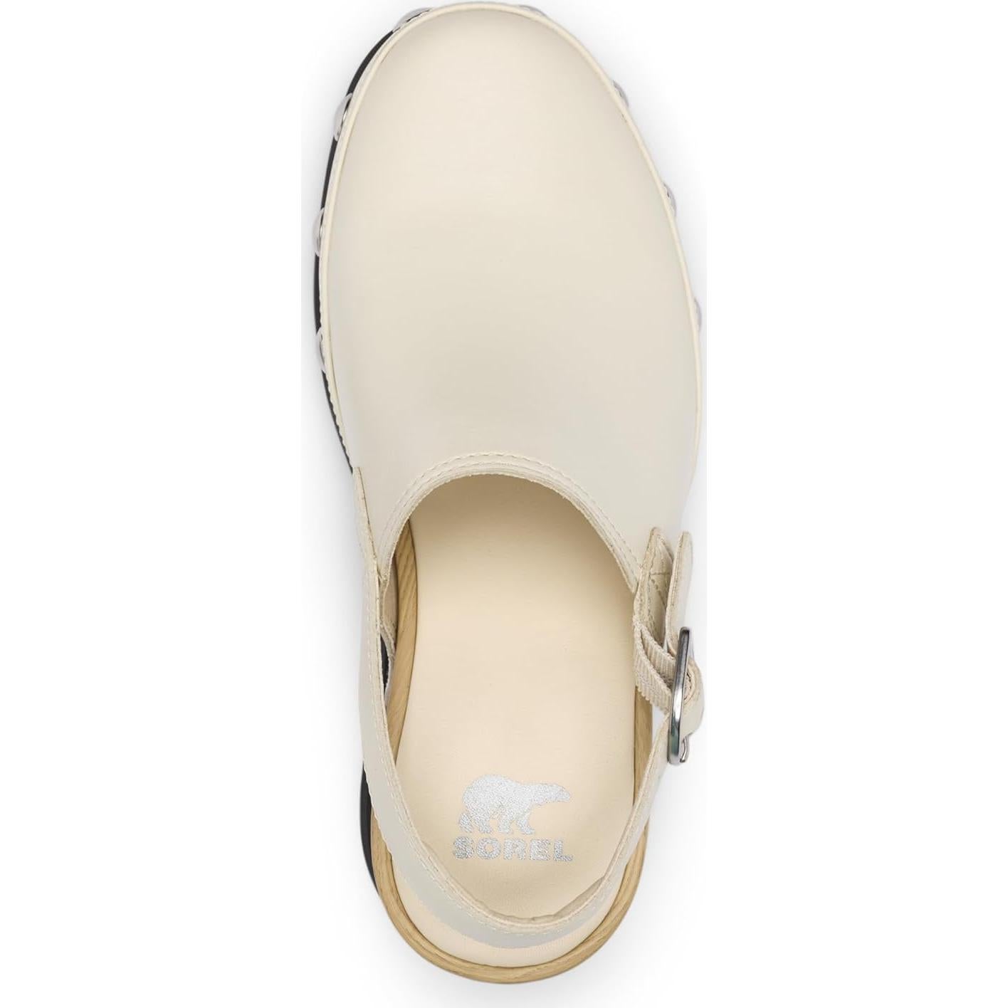 Zueco Sorel Roam'n Clog RVT para Mujeres Tiza/Negro 7