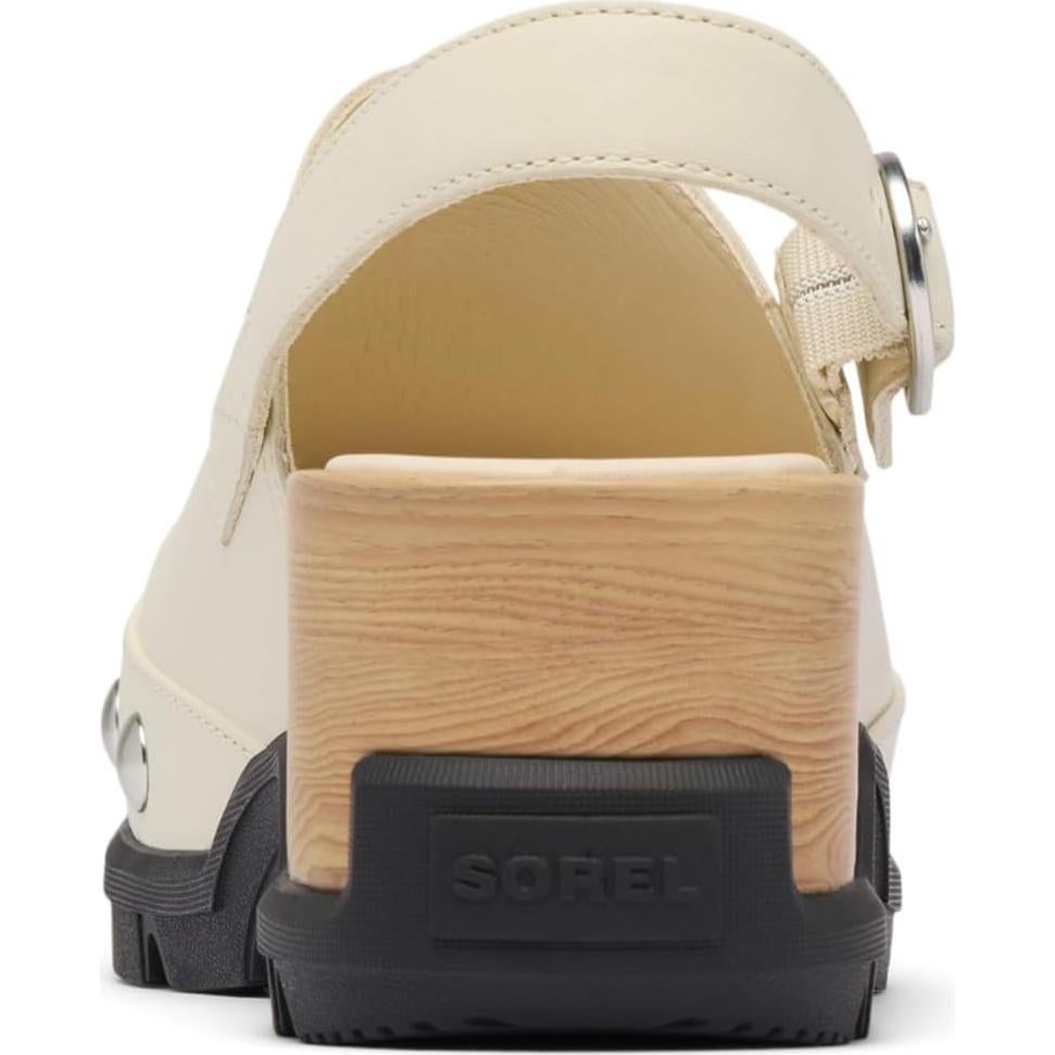 Zueco Sorel Roam'n Clog RVT para Mujeres Tiza/Negro 7